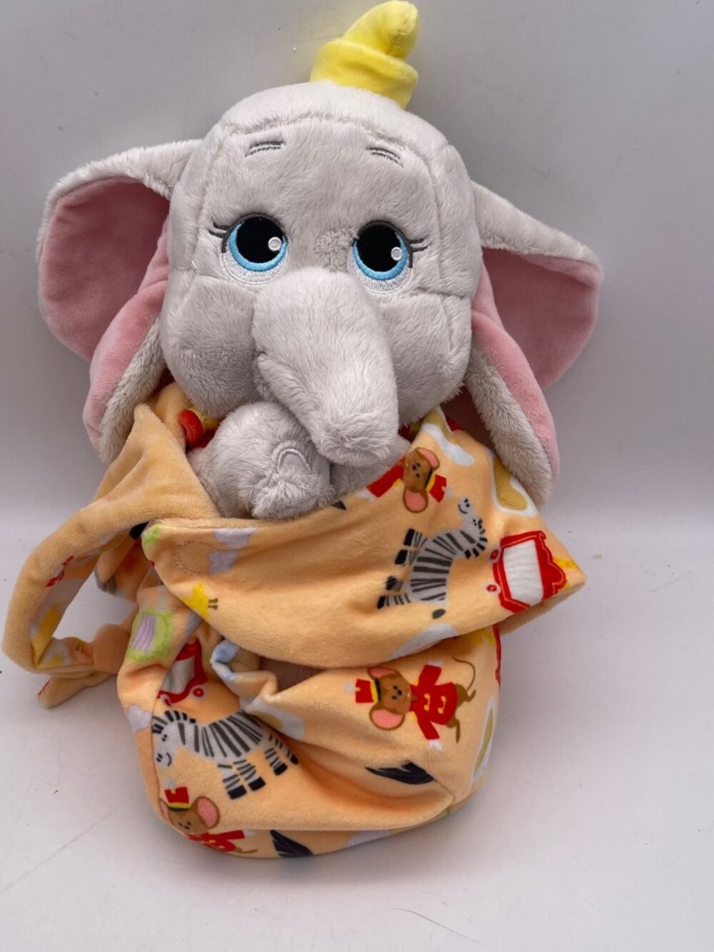 Disney Parks Babies Dumbo w/ Security Blanket 12" Stuffed Plush Elephant T23